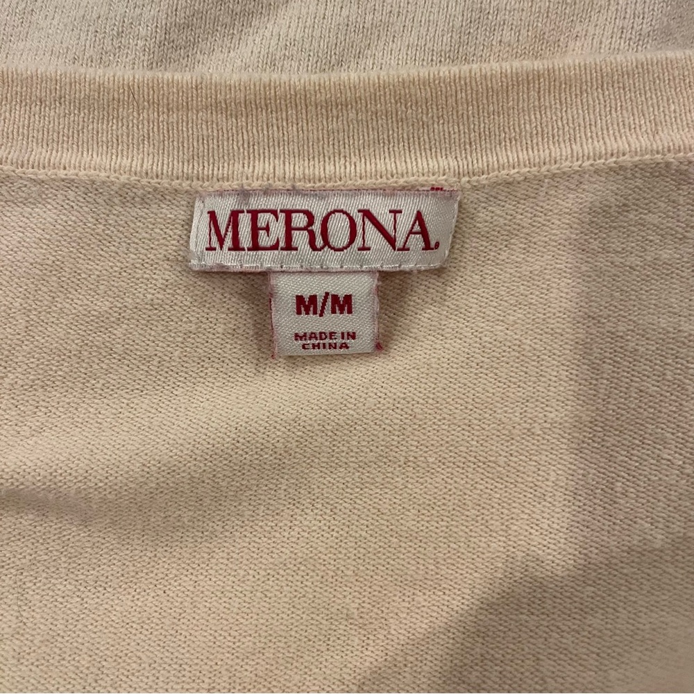 🌺MERONA BLUE AND RED ARGYLE CARDIGAN SWEATER SIZE MEDIUM🌺 - Picture 4 of 5